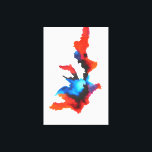 Blå röd, vit, modern Abstrakt, målning Canvastryck<br><div class="desc">Kanvastrycket Blue Red Black White Modern Abstrakt Expressionist Acrlylic Painting.</div>