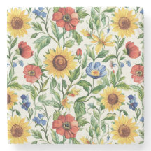 Blå Röda Gula Solrosor Italiensk Blomma