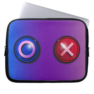 Blå Röda Rösta Knappar Gradient Bärbar Dator Fodra Laptop Fodral