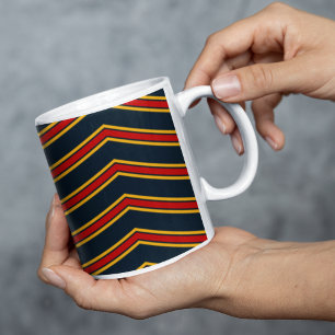 Blå rödbrun Rand Kaffemugg