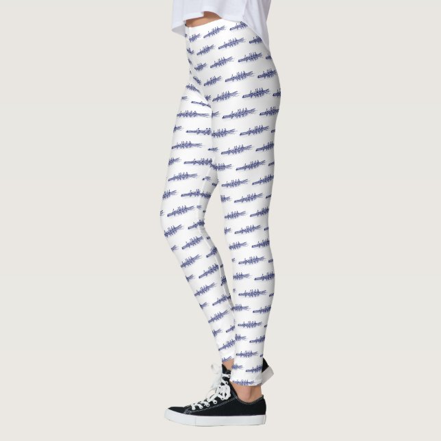 Blå rodd roddare besättning lag vatten sporter leggings (Vänster)