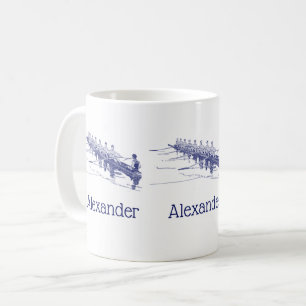 Blå rodd roddare besättningsteam Vattensport #3 Kaffemugg
