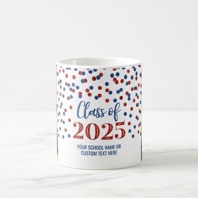 Blå rödklass för kaffe Mugg 2025 (Center)
