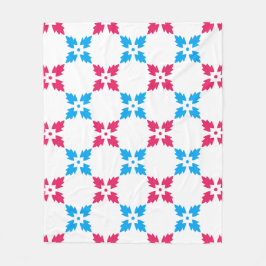 Blå rödsnäcka Kor Löv Flower Mönster Fleecefilt