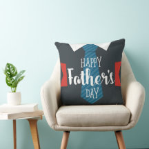 Blå rödvit lycklig Fars dag Big Tie Blue White