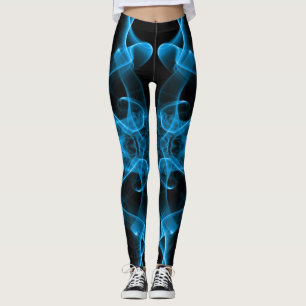Blå rök Symmetrisk minimalistisk svart Leggings
