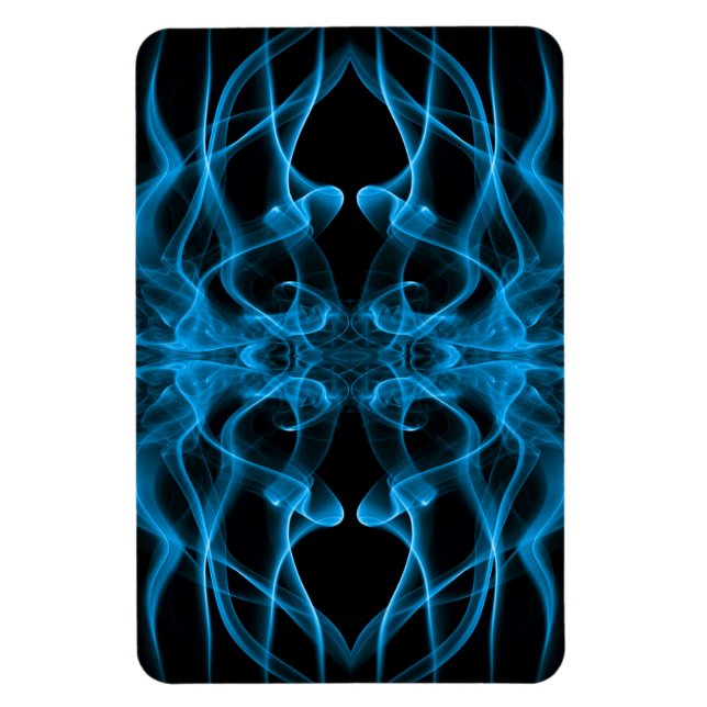 Blå rök Symmetrisk minimalistisk svart Magnet (Vertikal)
