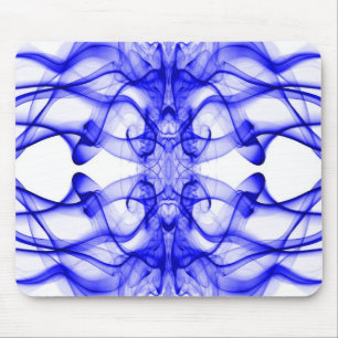 Blå Rök Symmetrisk Minimalistisk Vit Musmatta
