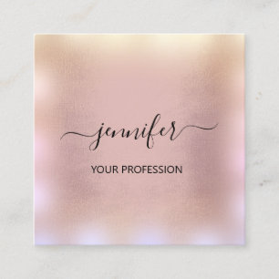 Blå rökig Professionell Ro Guld Fyrkantigt Visitkort