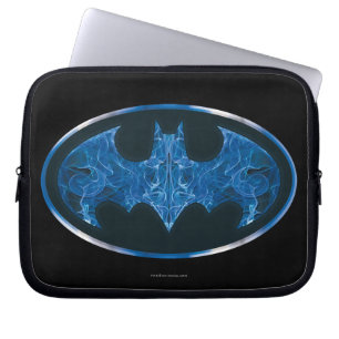 Blå röksymbol Fladdermus Laptop Sleeve