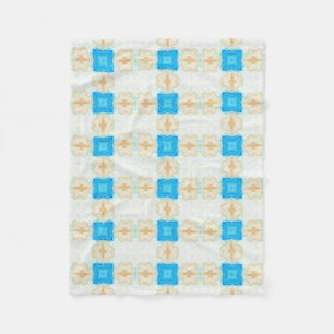 Blå rombräschrörets geometriska konst fleecefilt