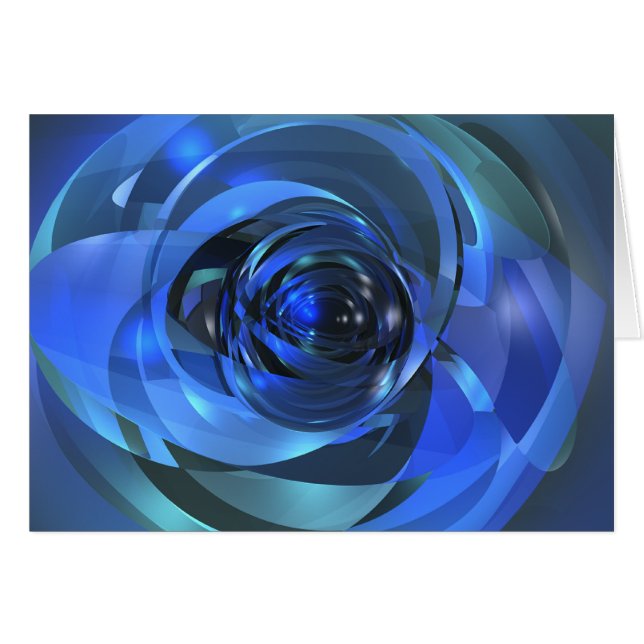 Blå Rondo Hälsningskort (Framsidan Horizontal)