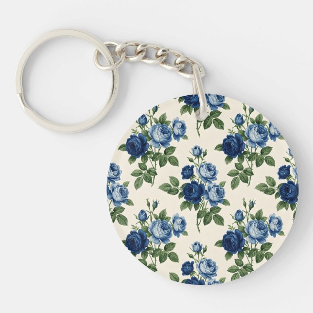 Blå Ros Blommönster (Framsidan)