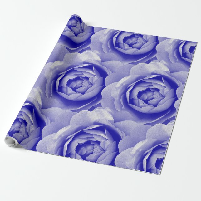Blå ros presentpapper (Utrullad)
