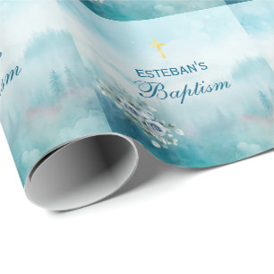 Blå Ros Religiös Ceremoni Presentpapper