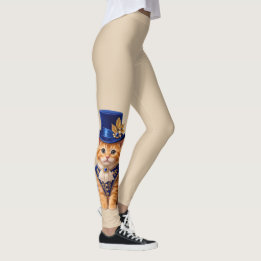 Blå Ros Top‑Hat Katt strumpbyxor  Leggings