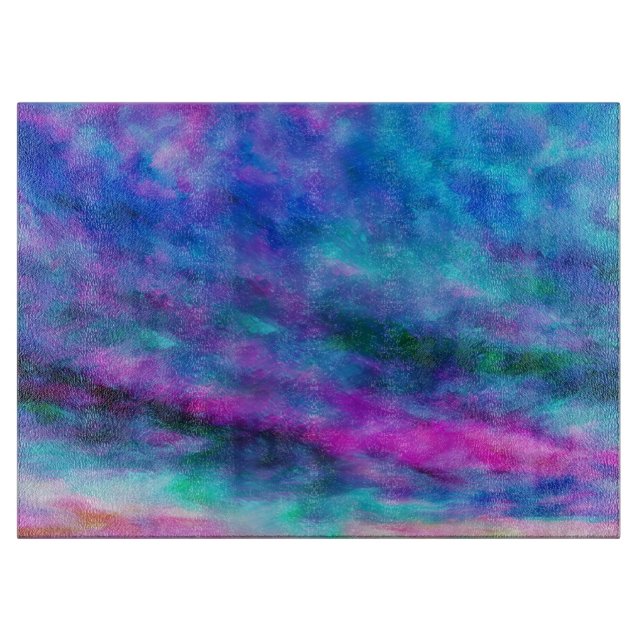 Blå Rosa Lila Akvarell Konst Abstrakt  (Framsidan)