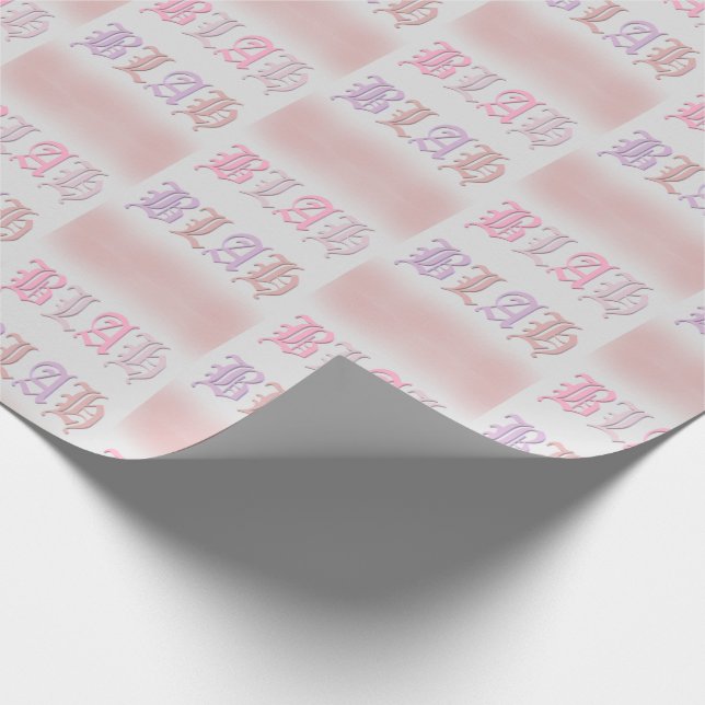 Blå rosa lila och sandfärgad presentpapper (Hörn)