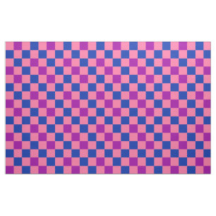 Blå Rosa Lila Rutig Mönsterdesign  Tyg