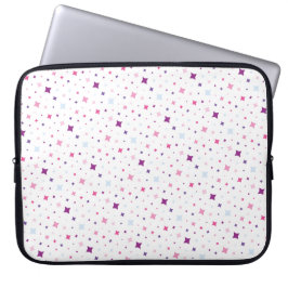 Blå Rosa Lila Stjärnor Kosmisk Rymd. Laptop Fodral