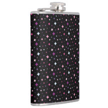 Blå Rosa Lila Stjärnor Kosmiskt Rymd Natthimmel.