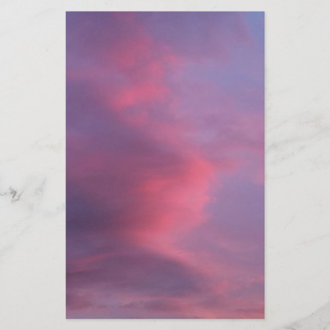 Blå Rosa Moln Brevpapper (Framsida)