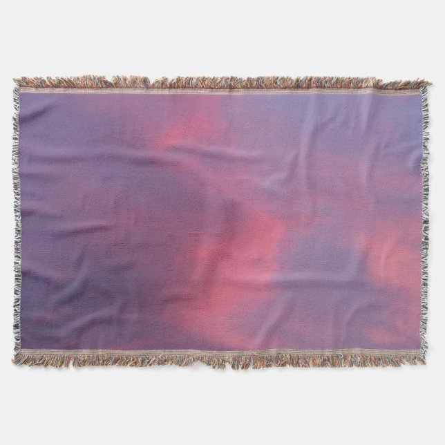Blå Rosa Moln Filt (Framsidan)
