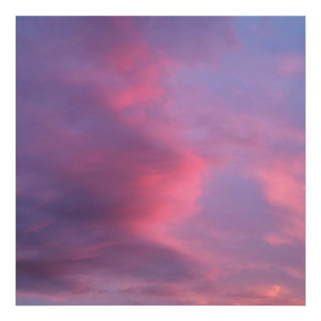 Blå Rosa Moln Fototryck (Framsidan)