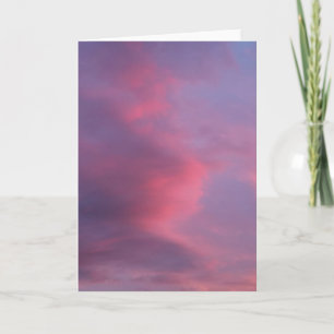 Blå Rosa Moln Kort