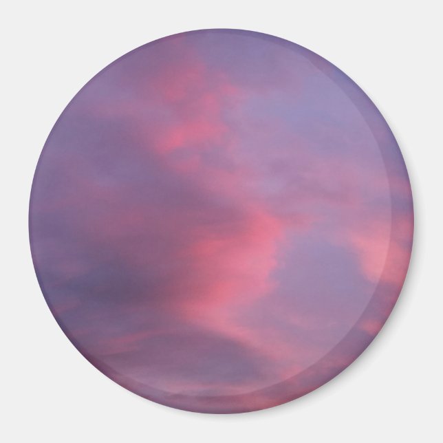 Blå Rosa Moln Magnet (Framsidan)