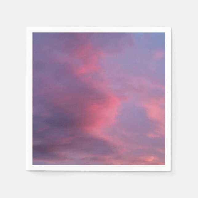 Blå Rosa Moln Pappersservett (Framsidan)