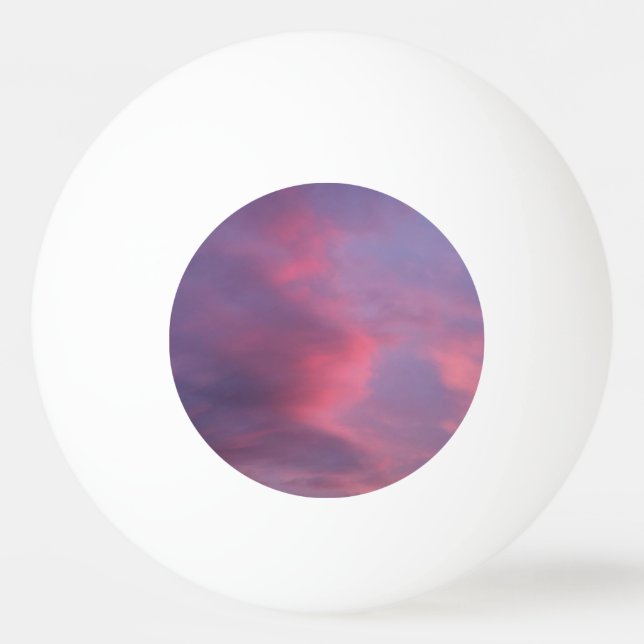 Blå Rosa Moln Pingisboll (Framsidan)