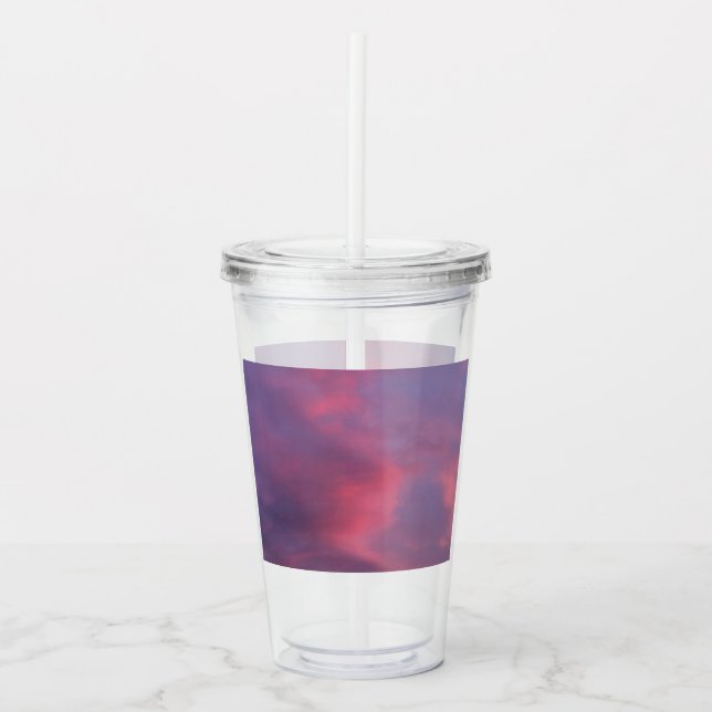Blå Rosa Moln Take Away Mugg (Framsida)