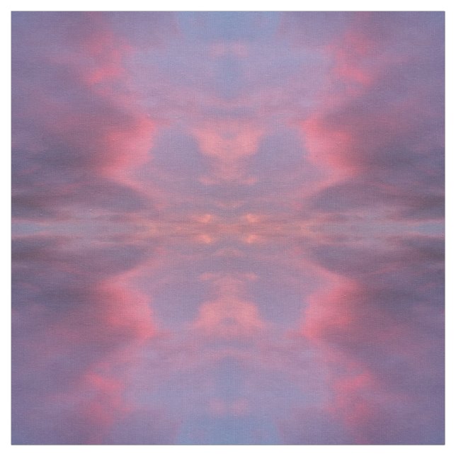 Blå Rosa Moln Tyg (Provkarta)