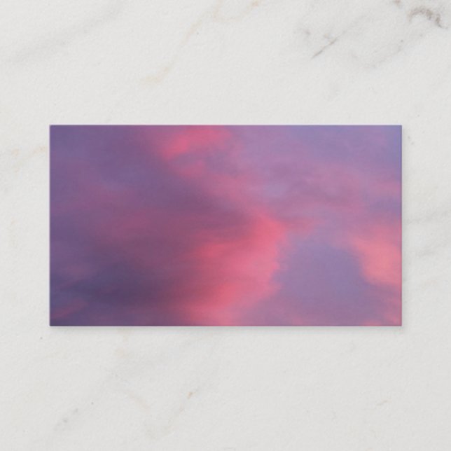Blå Rosa Moln Visitkort (Framsida)