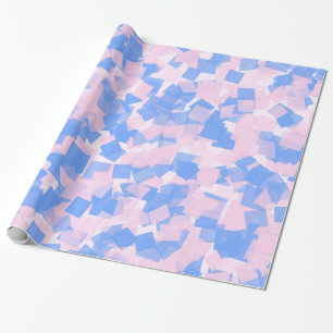 Blå Rosa och Blå konfetti gift Presentpapper