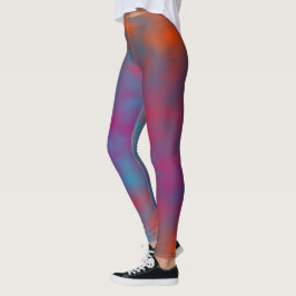 Blå rosa- och orange-punkter leggings