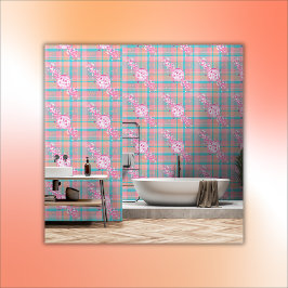 Blå, Rosa och persiko-Mönster med Glitter och örhä