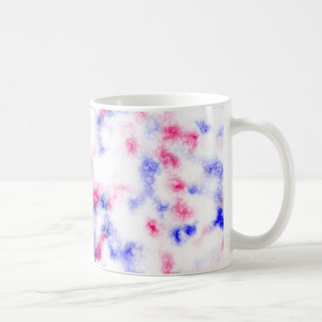 Blå Rosa och Vit Marmormönster Kaffemugg (Höger)