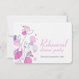 Blå rosa rehearsal inbjudan