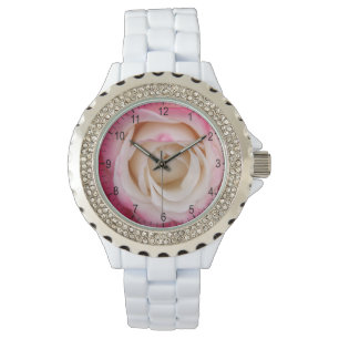 Blå rosa ros armbandsur