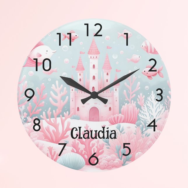 Blå rosa-slottsfisk havsaggregat stor klocka (Skapare uppladdad)