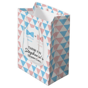 Blå, Rosa Triangles Gender Reveal Bow and Bow Tie