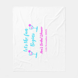 Blå rosa vin glas bröllopsfest fundera börja fleecefilt