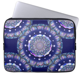 Blå rosace laptop fodral