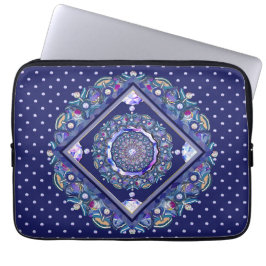 Blå rosace laptop fodral