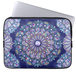 Blå rosace laptop fodral