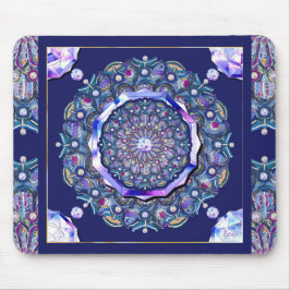 Blå rosace musmatta