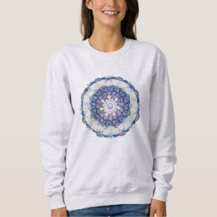 Blå rosace och snöflake t shirt