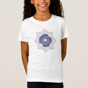 Blå rosace och snöflake t shirt
